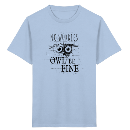 Owl Be Fine Street Art Eule - Kids Organic Shirt