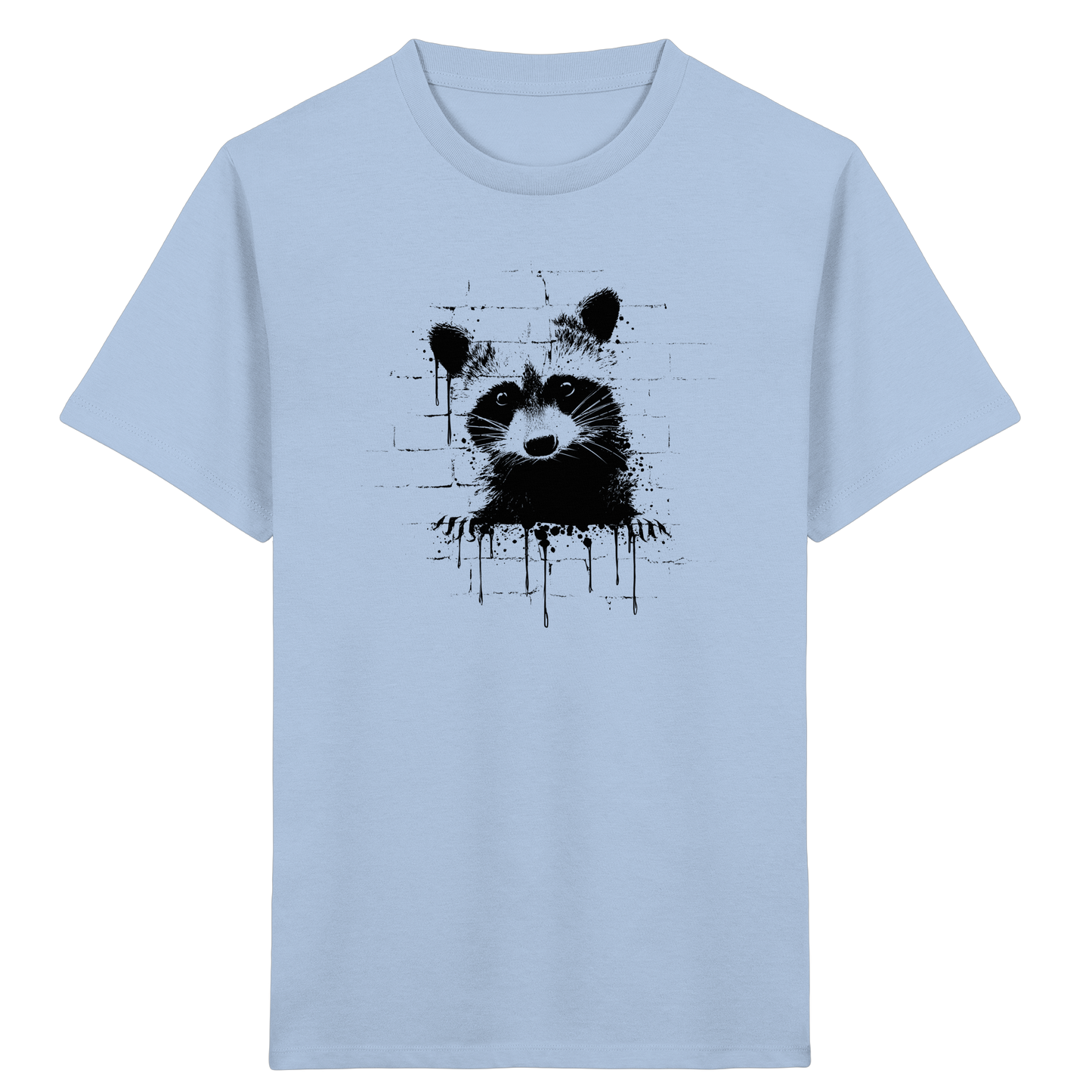 Funky Street Art Waschbär - Kids Organic Shirt