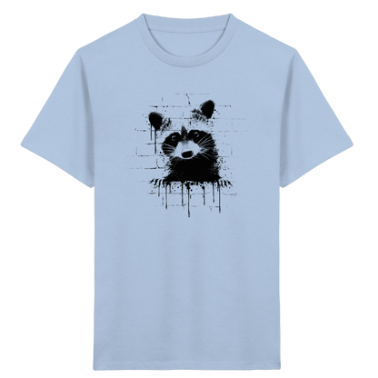 Funky Street Art Waschbär - Kids Organic Shirt