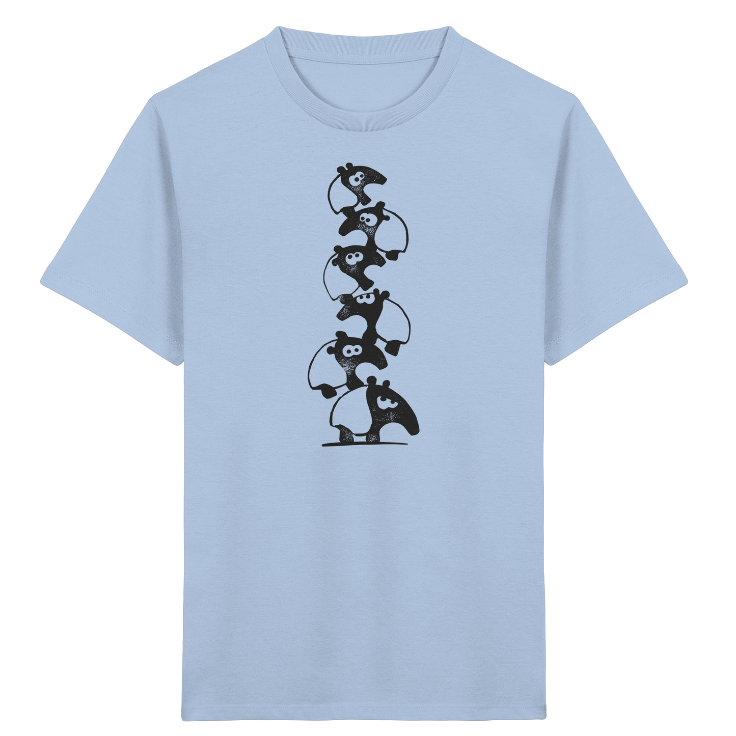 Lustiger Haufen aus Schabracken-Tapiren - Kids Organic Shirt