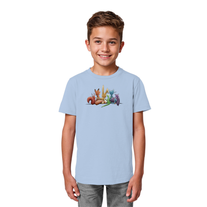 Regenbogen Tiere für Freundschaft, Toleranz und Vielfalt - Kids Organic Shirt