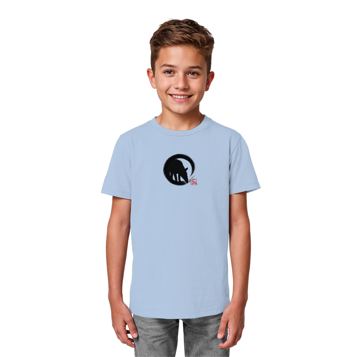 Zen Tapir im japanischen Enso Kreis - Kids Organic Shirt