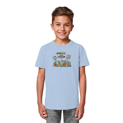 Demo-Katzen gegen Faschismus und für Vielfalt - Kids Organic Shirt