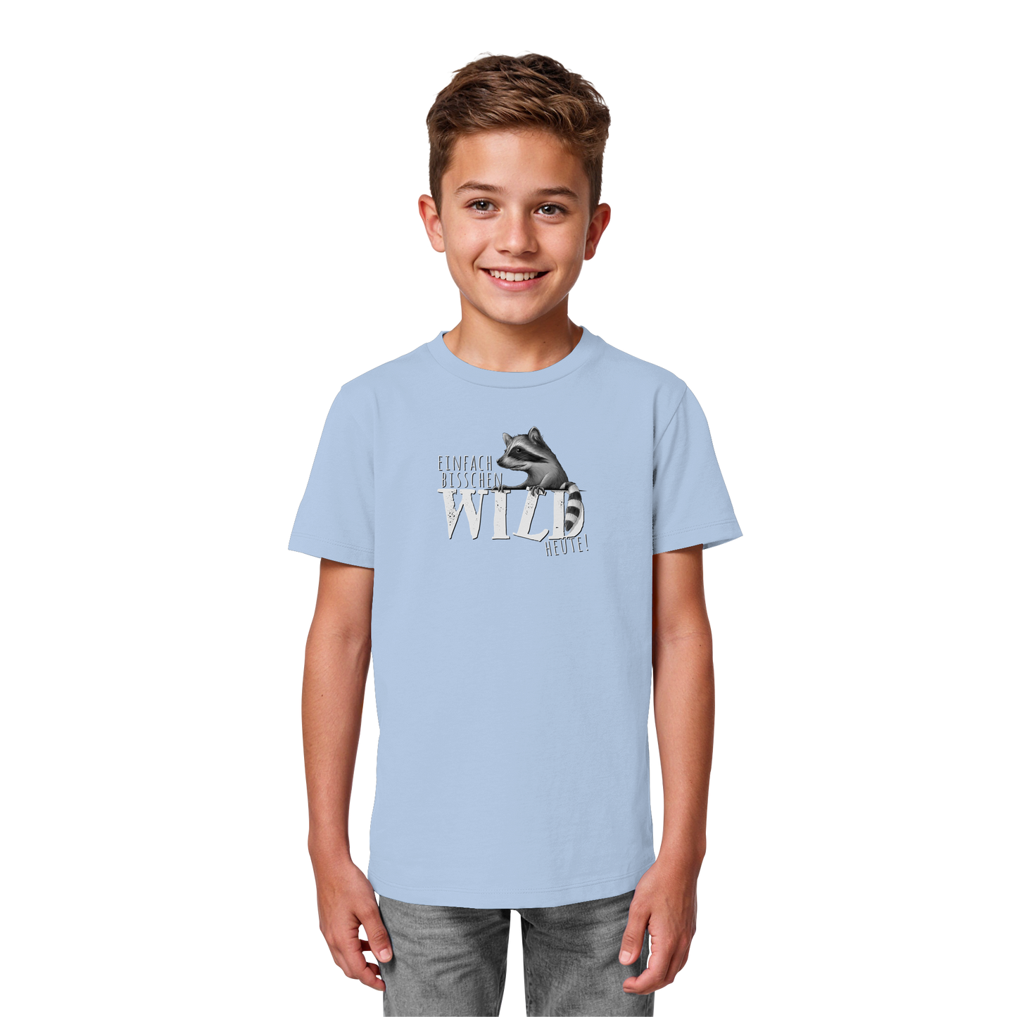 Bisschen wild heute! Waschbär - Kids Organic Shirt