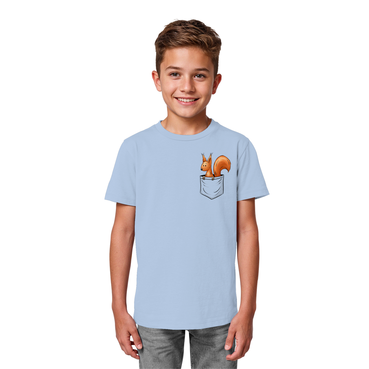 Lässiges Eichhörnchen In Tasche - Kids Organic Shirt