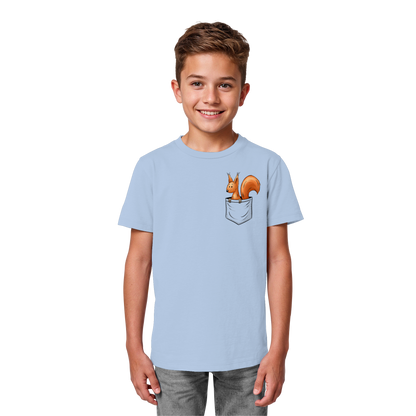 Lässiges Eichhörnchen In Tasche - Kids Organic Shirt