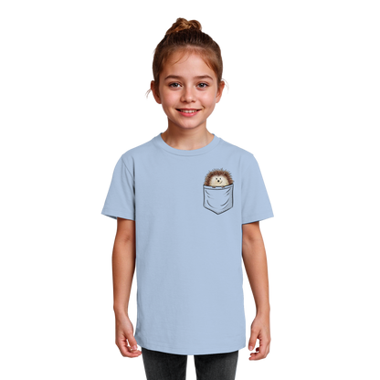 Lustiger Igel in Deiner Brust-Tasche - Kids Organic Shirt