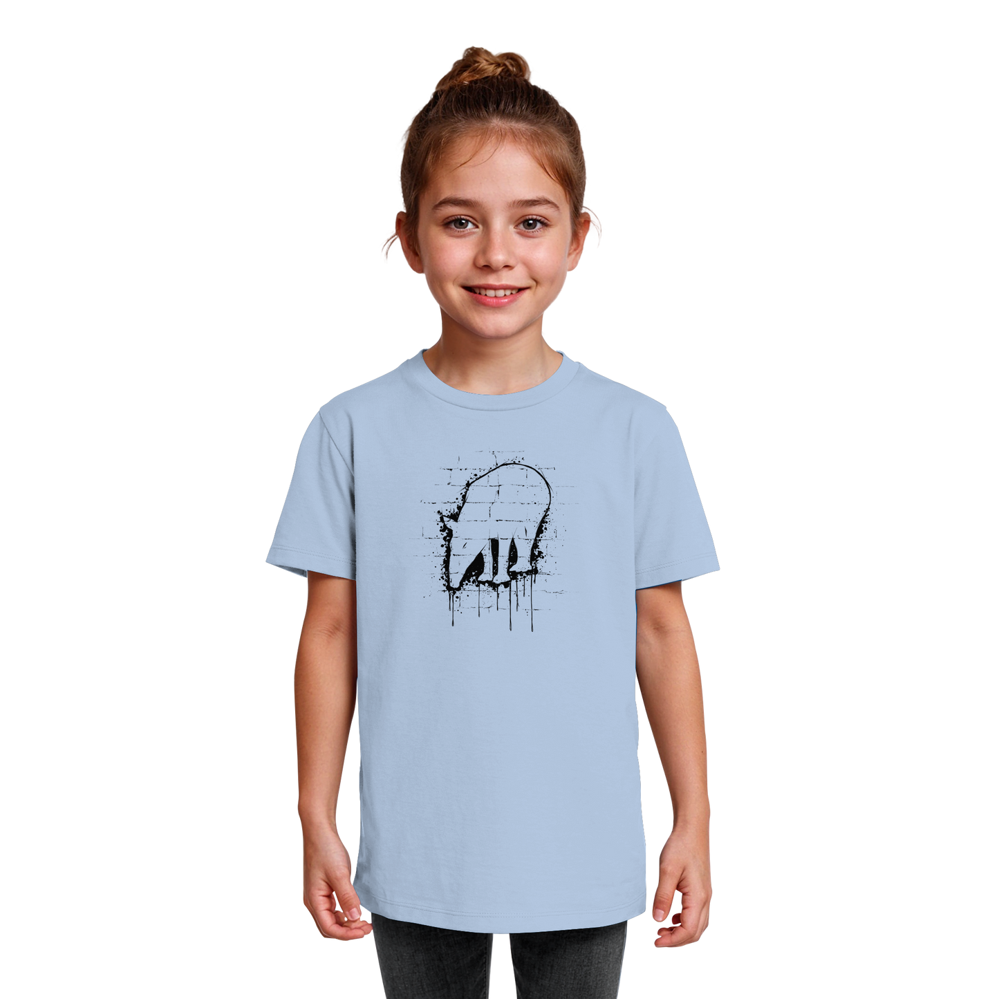 Urban Street Art Tapir Silhouette - Kids Organic Shirt