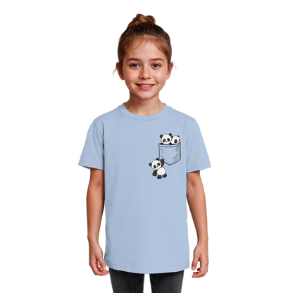 Kawaii Pandas in der Tasche - Kids Organic Shirt