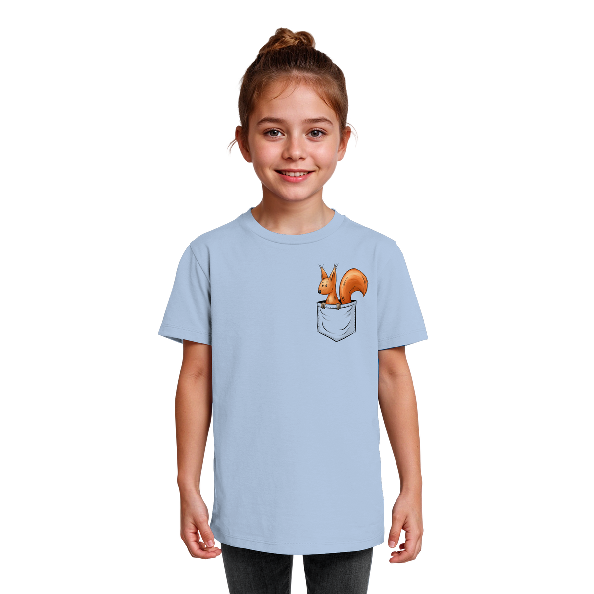 Lässiges Eichhörnchen In Tasche - Kids Organic Shirt