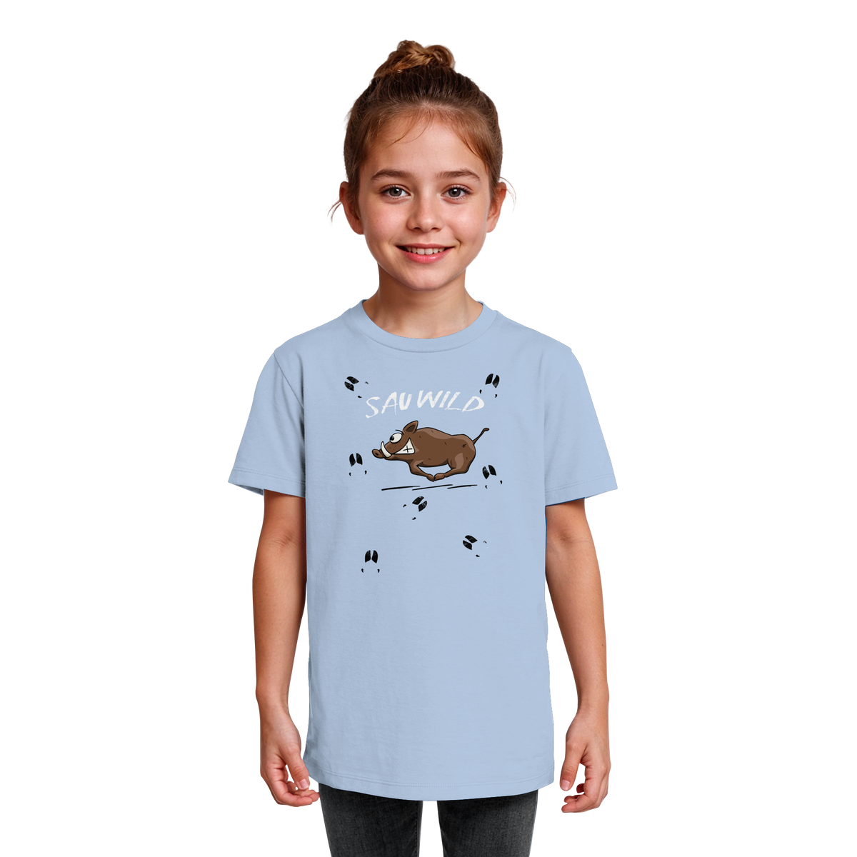Sauwild wilde Sau | Wildschwein Keiler - Kids Organic Shirt