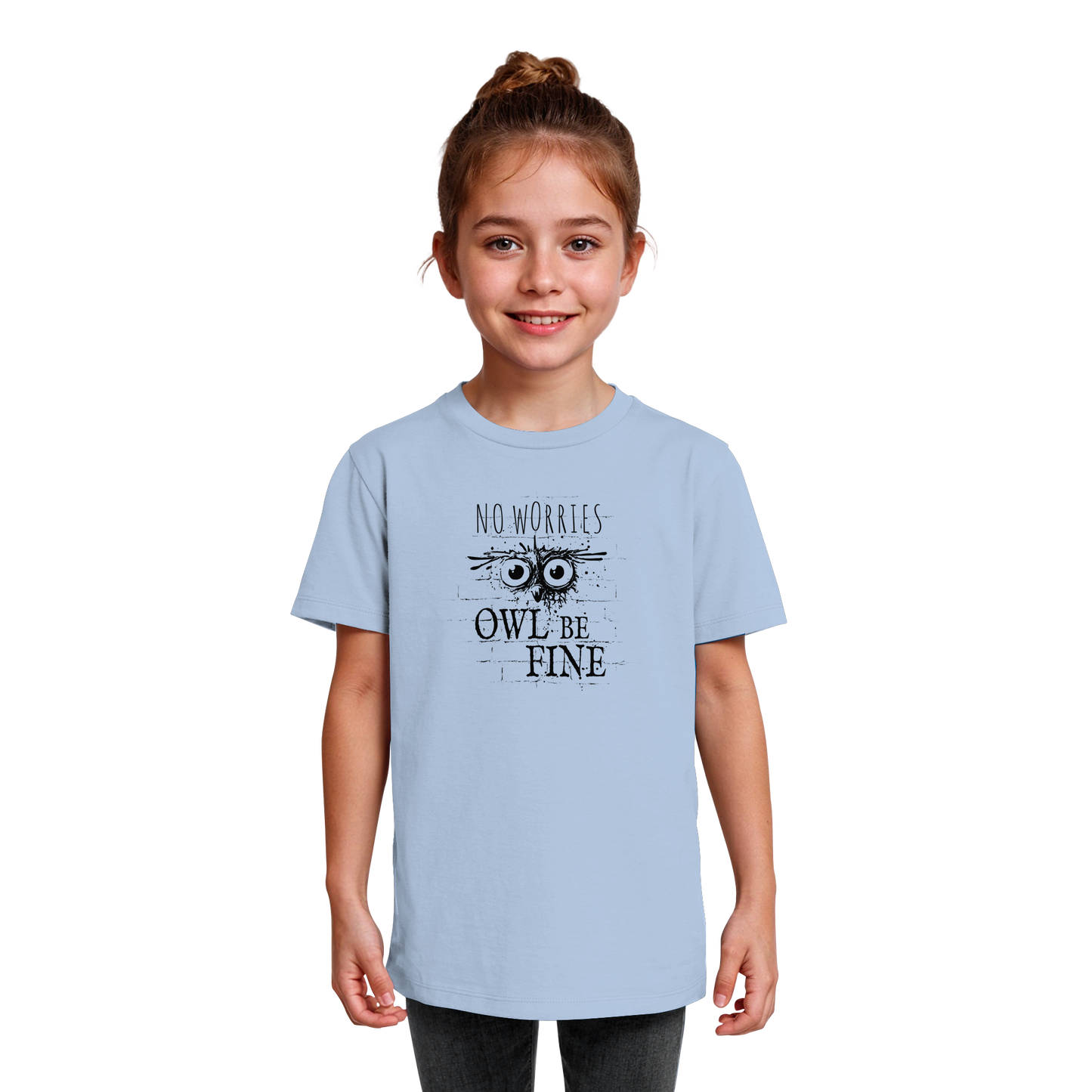 Owl Be Fine Street Art Eule - Kids Organic Shirt