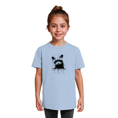 Funky Street Art Waschbär - Kids Organic Shirt