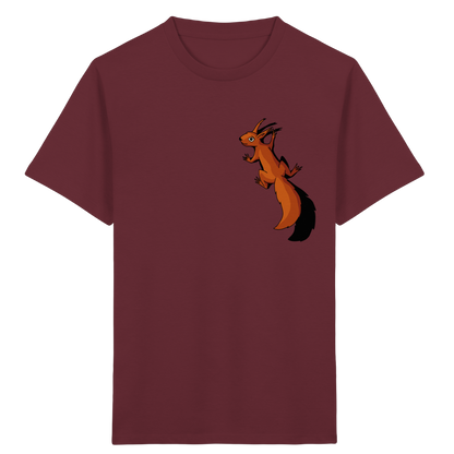 Süßes Eichhörnchen klettert - Kids Organic Shirt