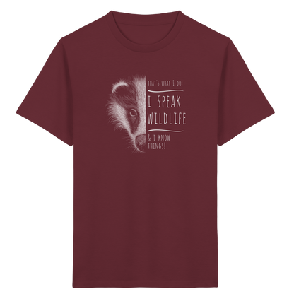 I Speak Wildlife And I Know Things! Dachs - Kids Organic Shirt