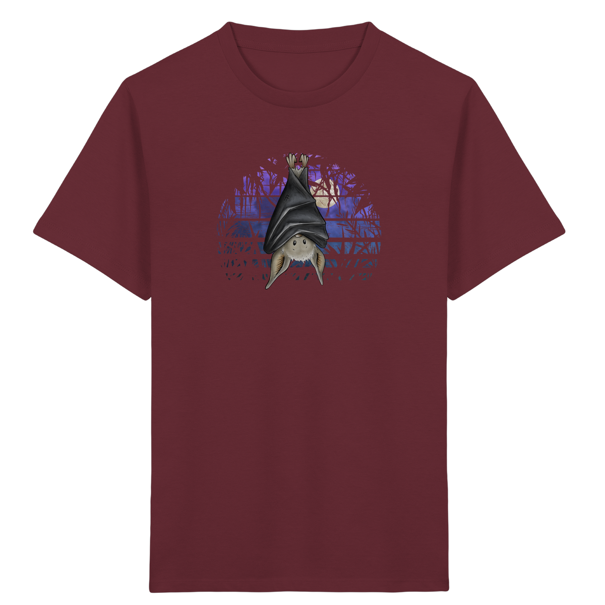 Fledermaus in blauer Nacht - Kids Organic Shirt