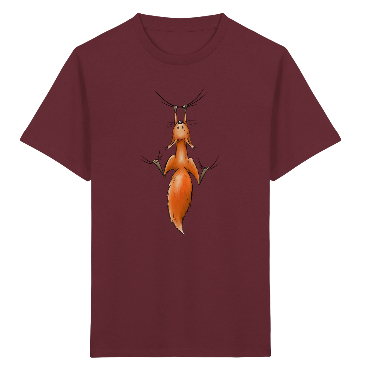 Rotes Eichhörnchen hängt ab - Kids Organic Shirt