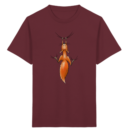 Rotes Eichhörnchen hängt ab - Kids Organic Shirt