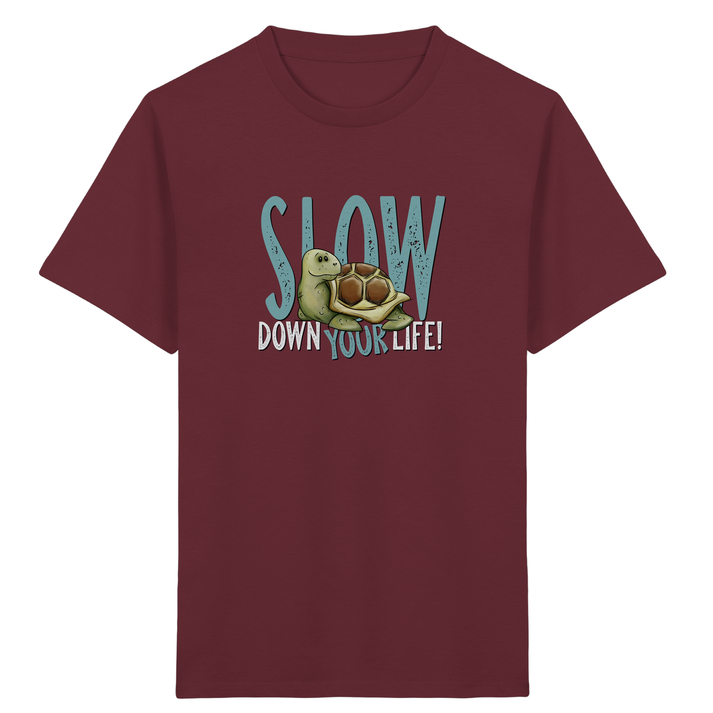 Slow Down Your Life Schildkröte - Kids Organic Shirt