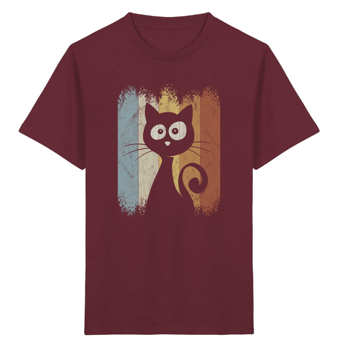Retro Katze Silhouette - Kids Organic Shirt