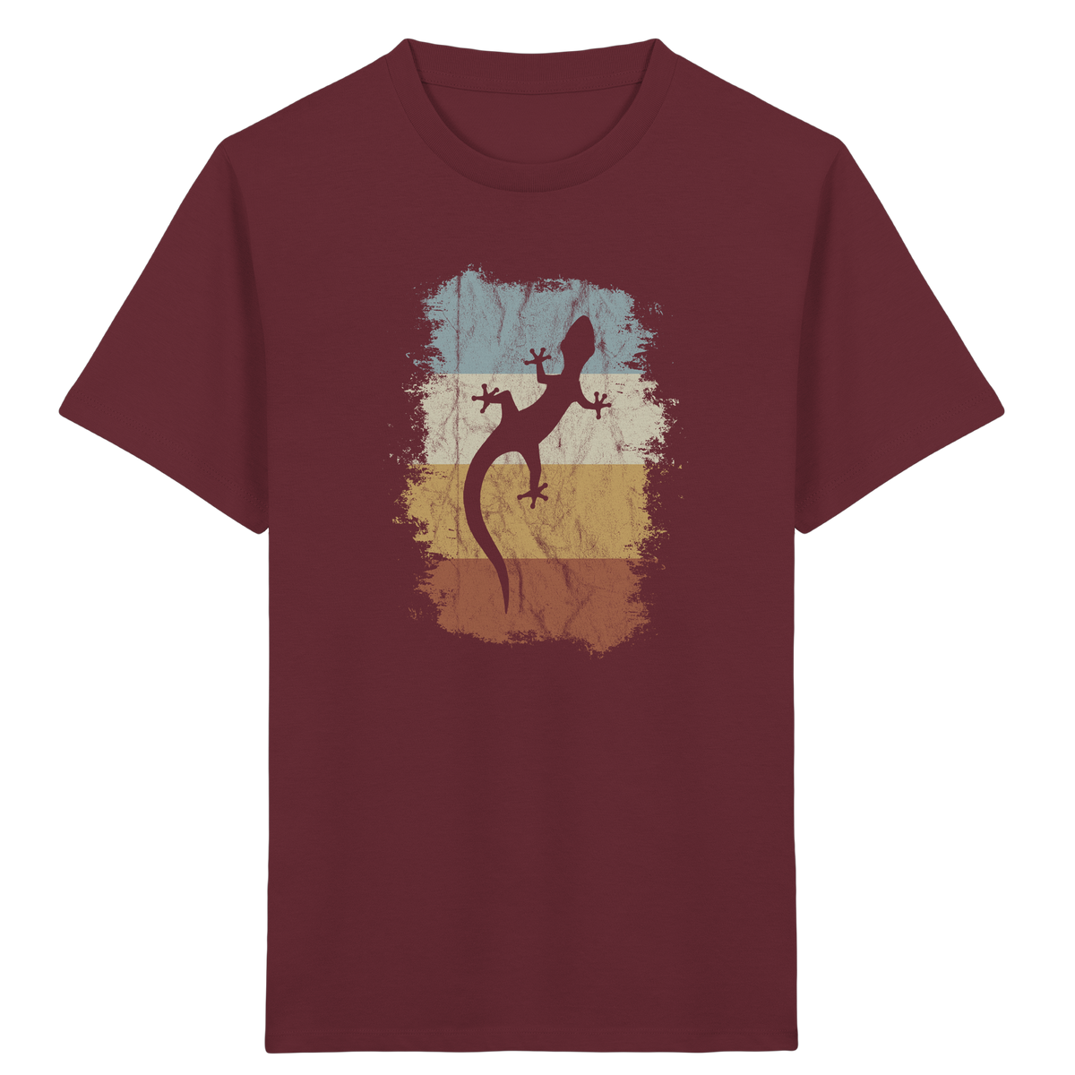 Retro Gecko Salamander Silhouette - Kids Organic Shirt
