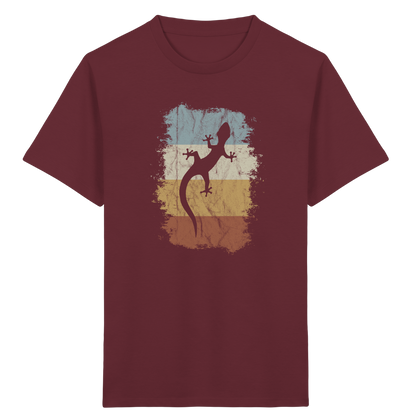 Retro Gecko Salamander Silhouette - Kids Organic Shirt