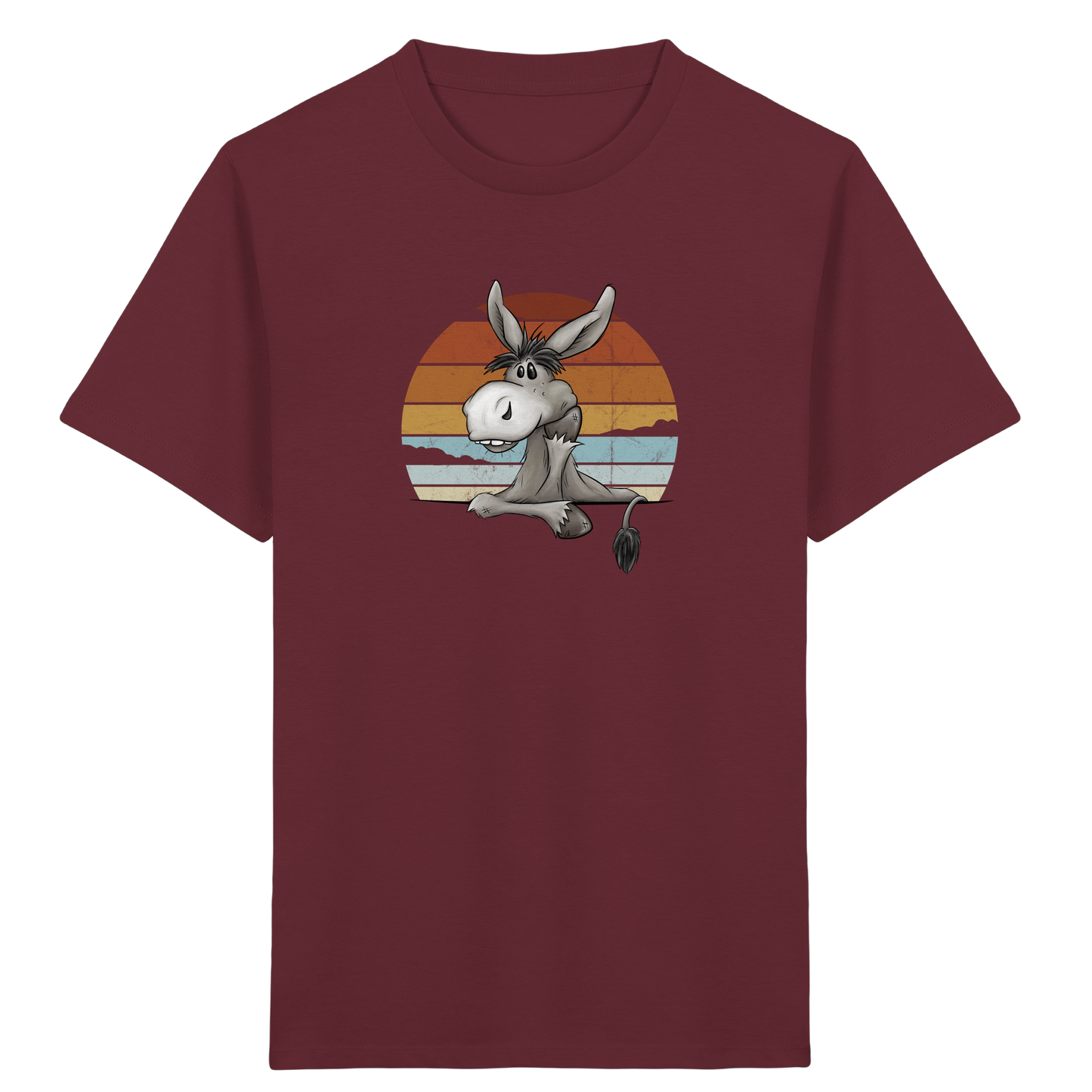Lässiges Maultier Retro Esel - Kids Organic Shirt