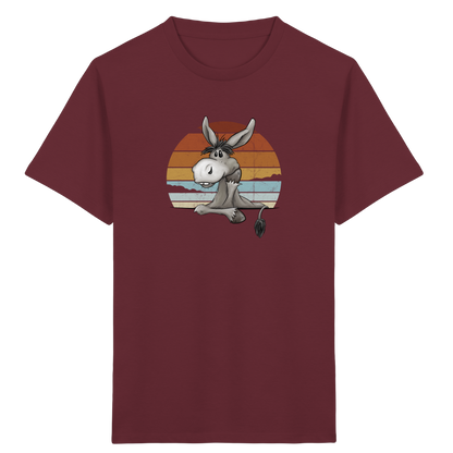 Lässiges Maultier Retro Esel - Kids Organic Shirt