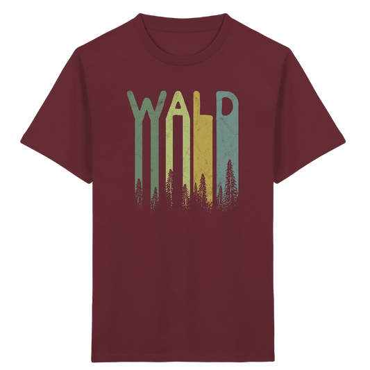 Wald Retro Forst Schriftzug - Kids Organic Shirt