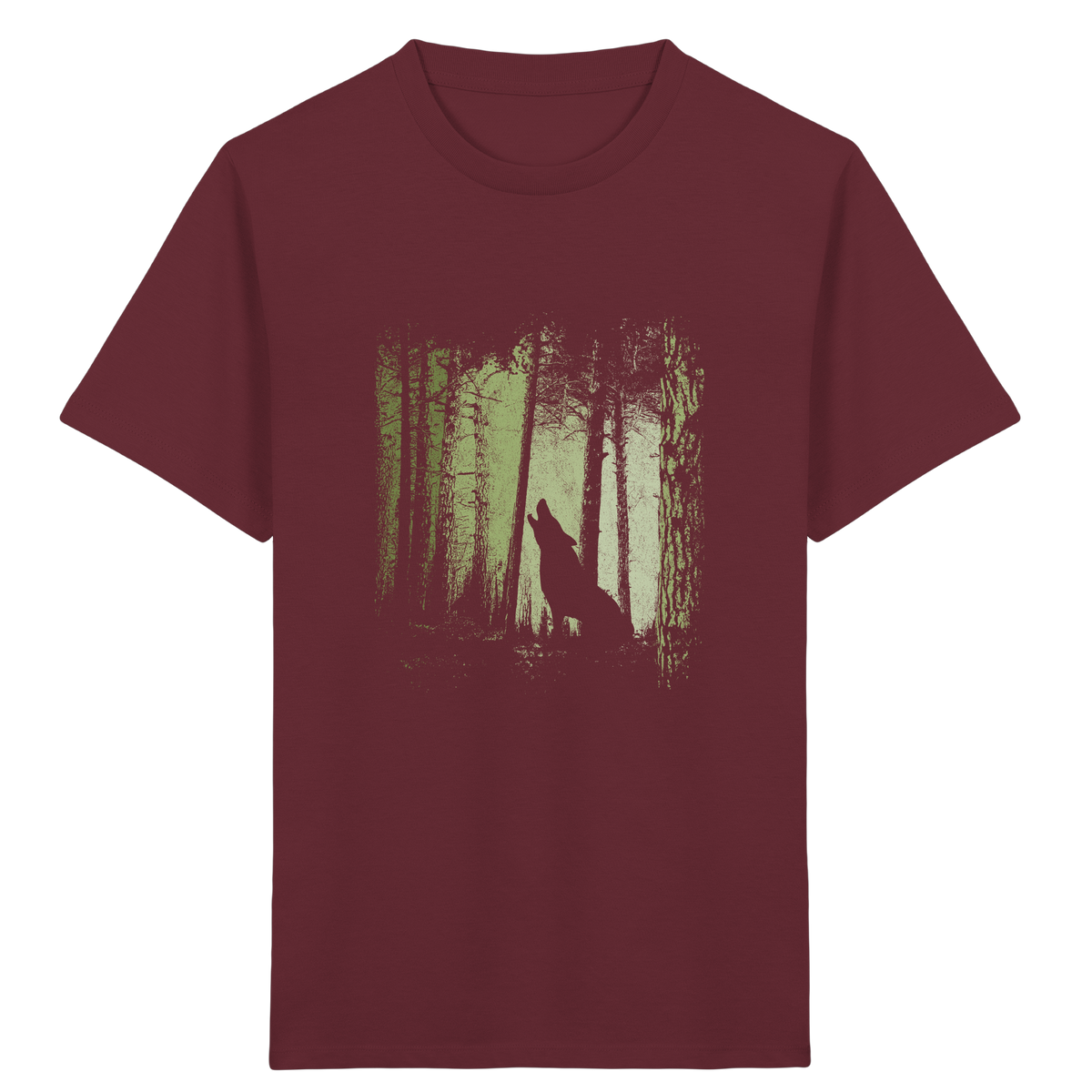 Einsamer Wolf im Zwielicht Wald  - Kids Organic Shirt