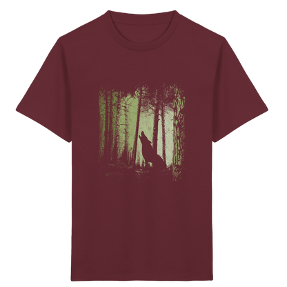 Einsamer Wolf im Zwielicht Wald  - Kids Organic Shirt