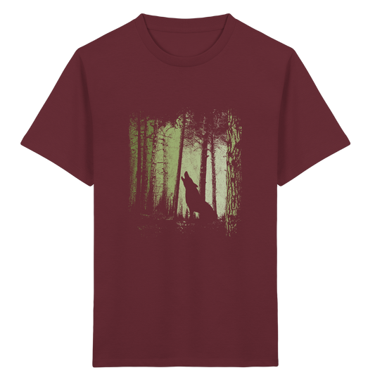 Einsamer Wolf im Zwielicht Wald  - Kids Organic Shirt