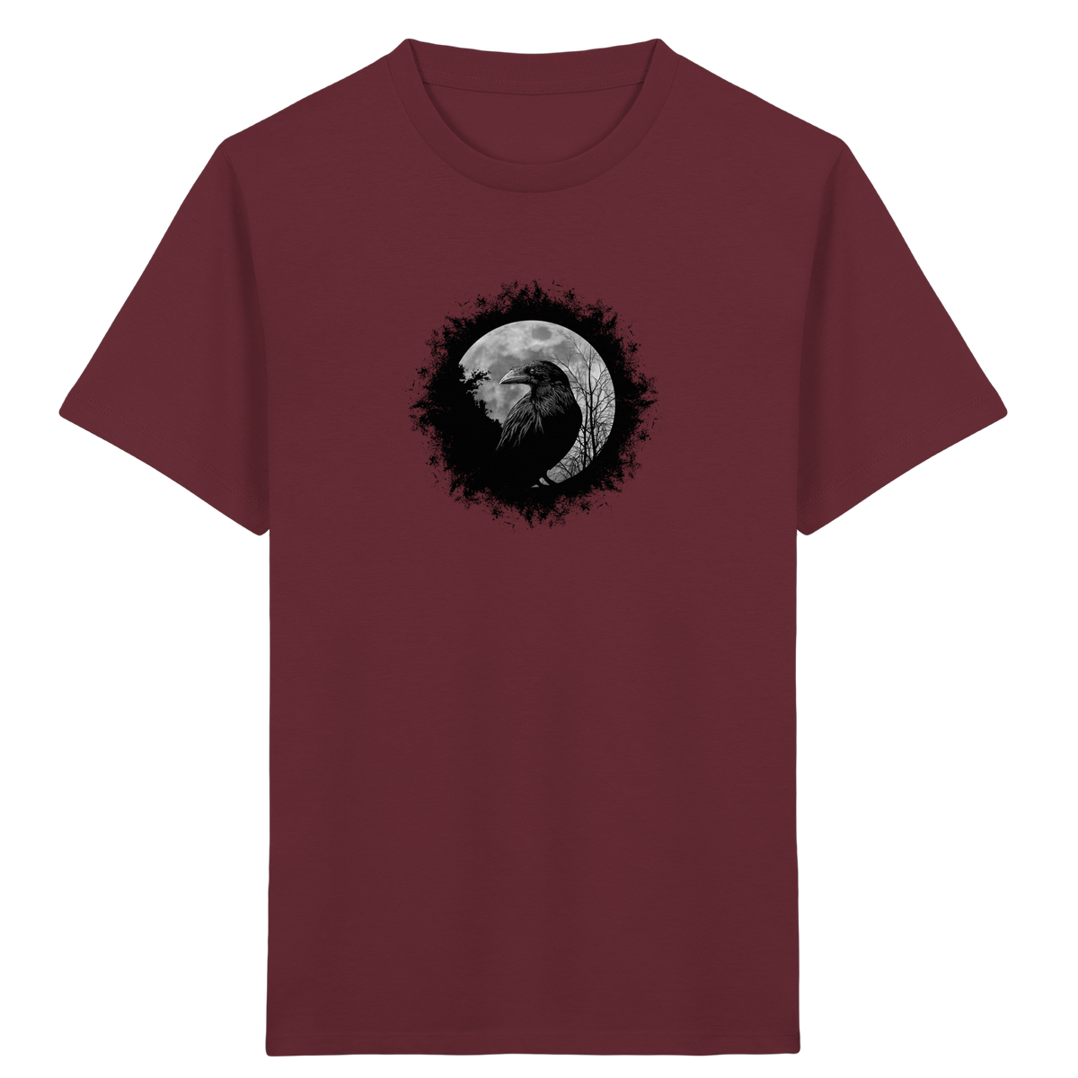 Schwarzer Rabe bei Vollmond  - Kids Organic Shirt