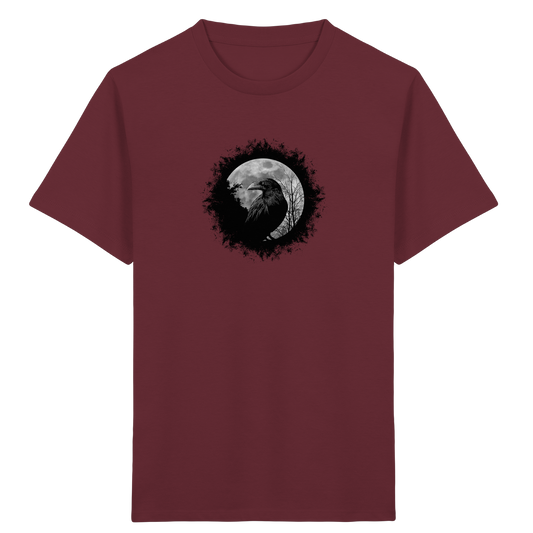 Schwarzer Rabe bei Vollmond  - Kids Organic Shirt