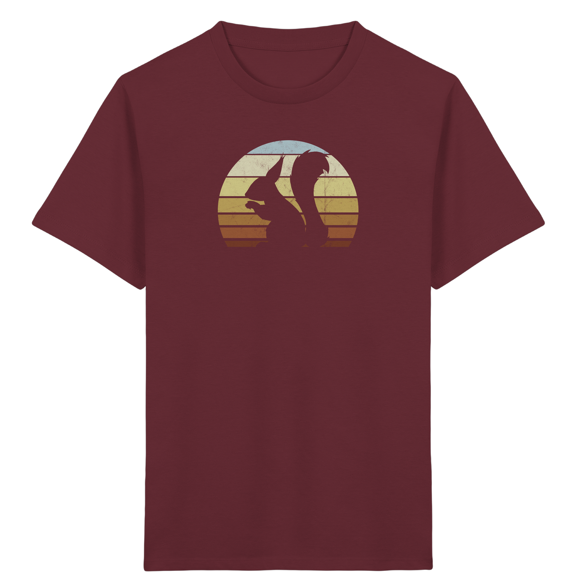 Retro Eichhörnchen Silhouette - Kids Organic Shirt