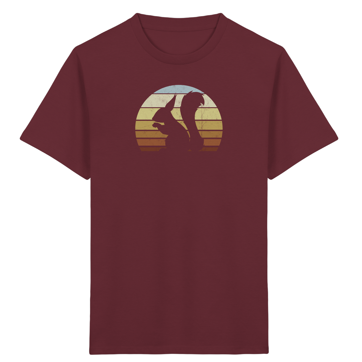 Retro Eichhörnchen Silhouette - Kids Organic Shirt
