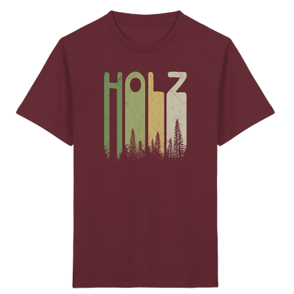 Holz Retro Wald Schriftzug - Kids Organic Shirt