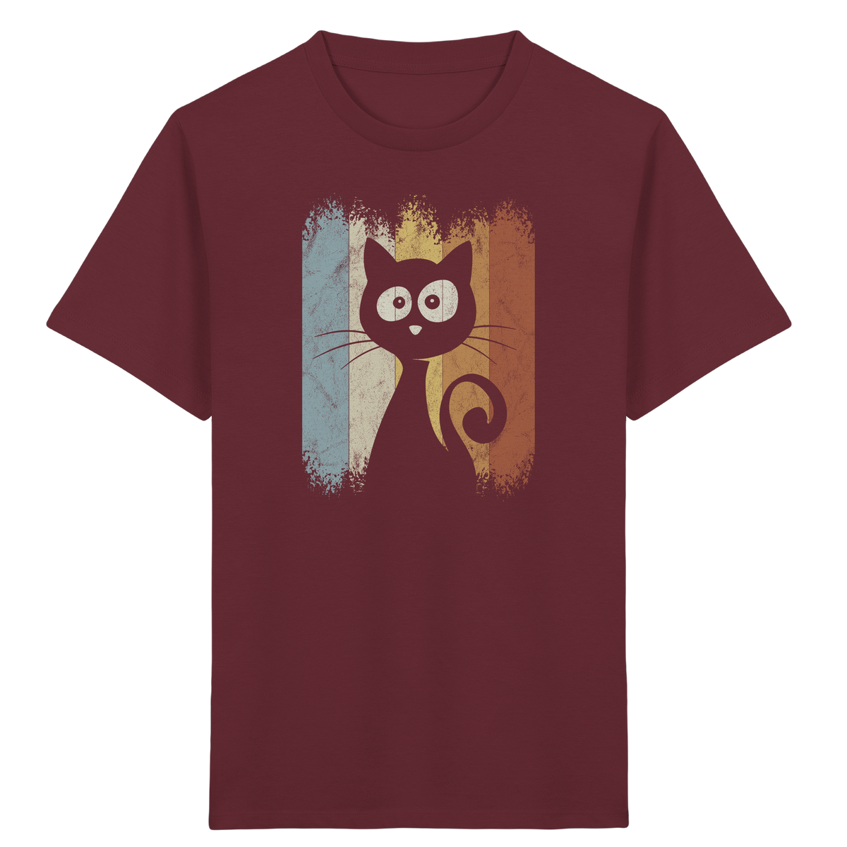 Retro Katze Silhouette - Kids Organic Shirt