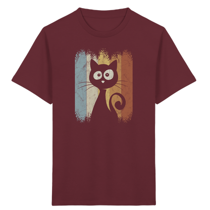 Retro Katze Silhouette - Kids Organic Shirt