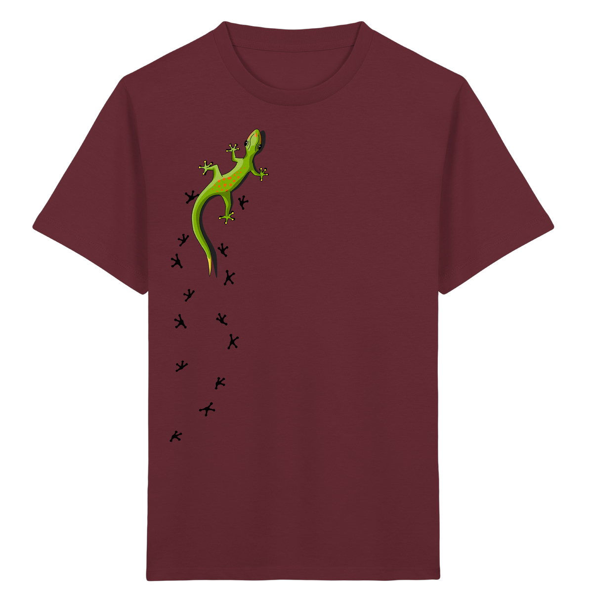Kletternder Gecko mit Spuren - Kids Organic Shirt