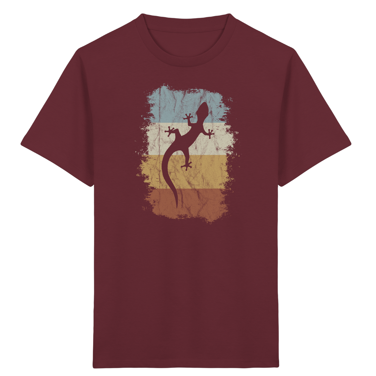 Retro Gecko Salamander Silhouette - Kids Organic Shirt