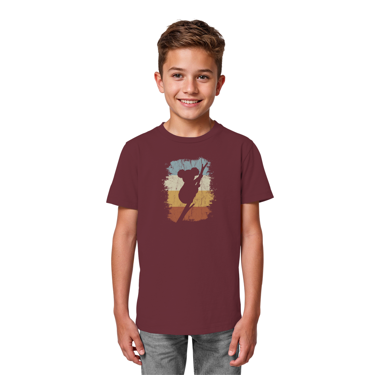 Retro kletternder Koala-Bär - Kids Organic Shirt