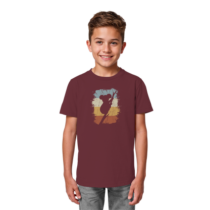 Retro kletternder Koala-Bär - Kids Organic Shirt