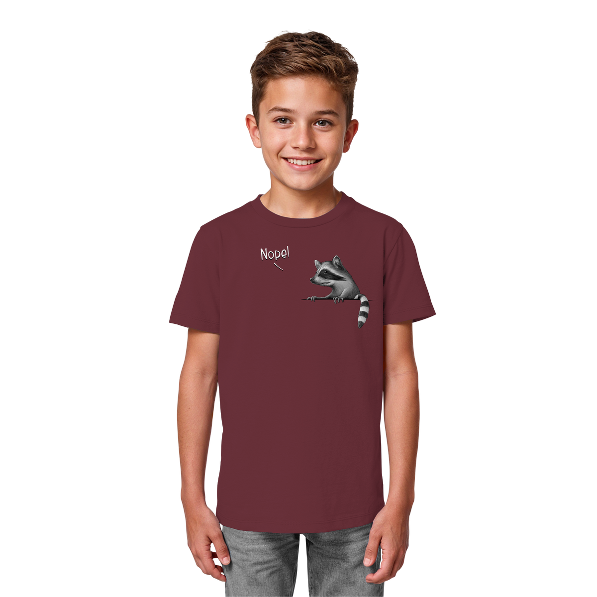 Nope! Frecher verwegener Waschbär - Kids Organic Shirt