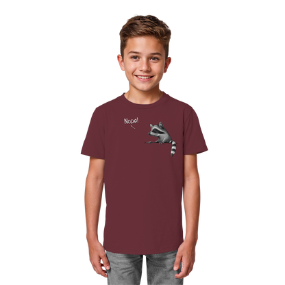 Nope! Frecher verwegener Waschbär - Kids Organic Shirt