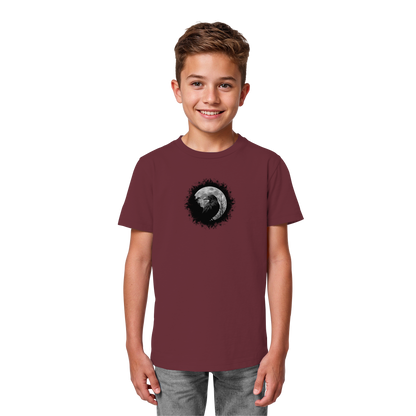 Schwarzer Rabe bei Vollmond  - Kids Organic Shirt