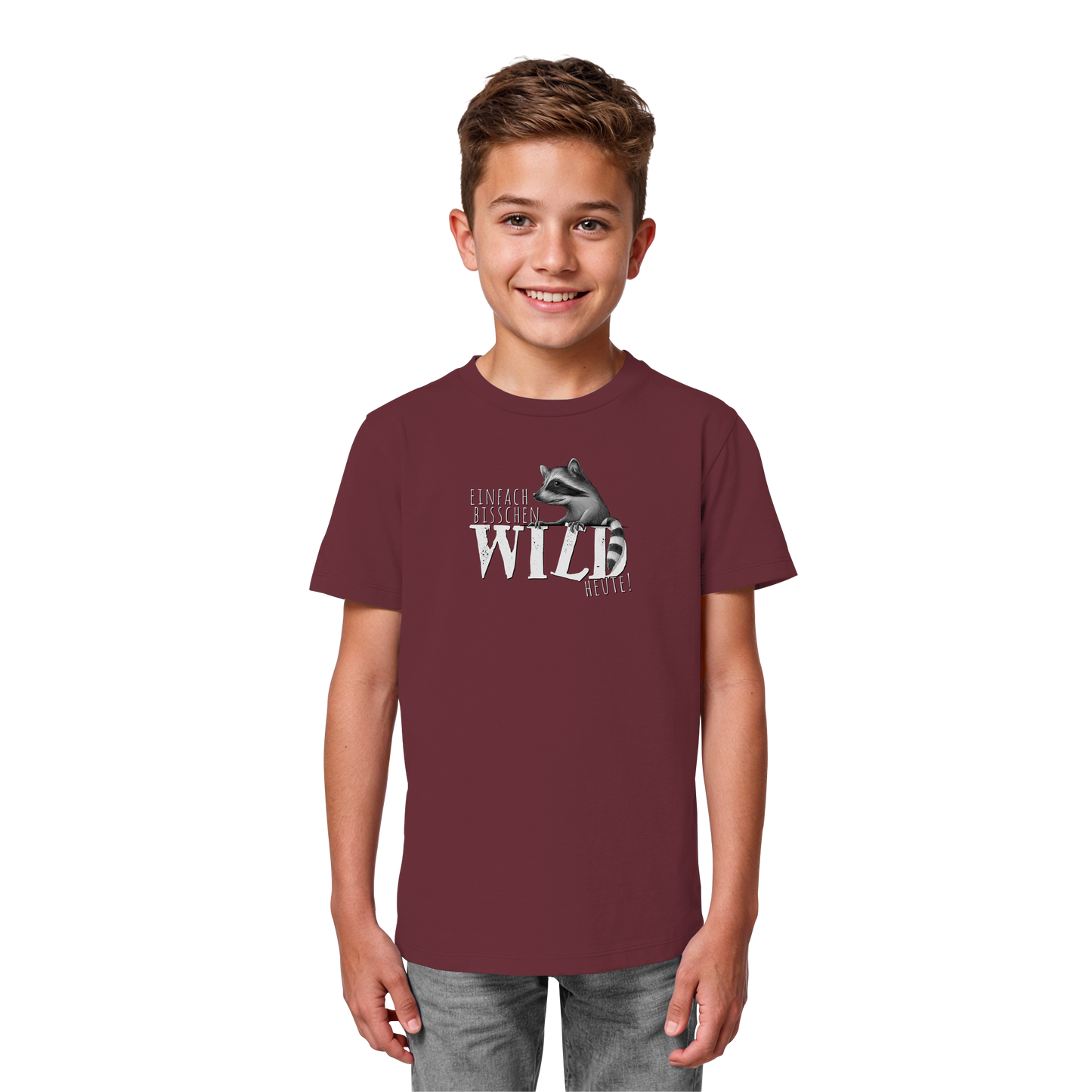 Bisschen wild heute! Waschbär - Kids Organic Shirt