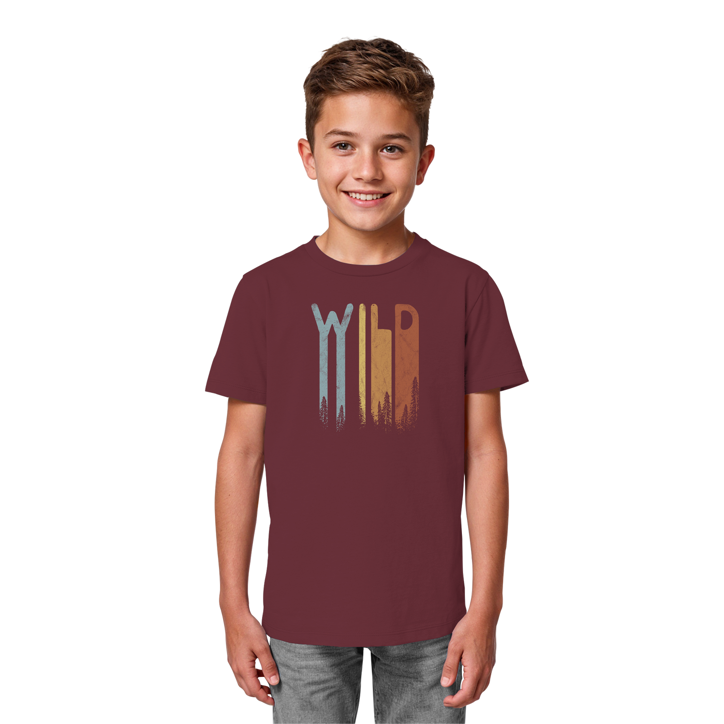 Wild Retro Schriftzug - Kids Organic Shirt