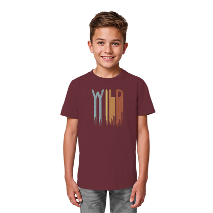 Wild Retro Schriftzug - Kids Organic Shirt