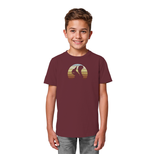 Retro Eichhörnchen Silhouette - Kids Organic Shirt